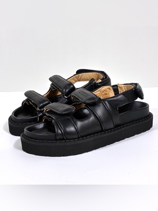 Isabel Marant Shoes - Isabel Marant Madee Platform Leather Sandals Black 37 NEW Flat